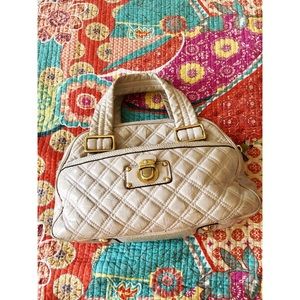 Marc Jacobs Ursula patent quilted bowler handbag